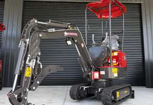 Rhinoceros XN10SE 1T Mini Excavator, Swing Boom, Expandable Tracks with Deluxe Attachment Package