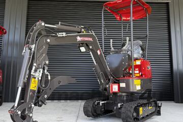 Rhinoceros XN10SE 1T Mini Excavator, Swing Boom, Expandable Tracks with Deluxe Attachment Package