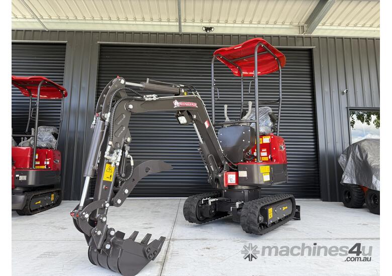 Rhinoceros XN10SE 1T Mini Excavator, Swing Boom, Expandable Tracks with Deluxe Attachment Package