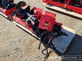 Unused Captok Hydraulic Auger Drive & 3 Augers to suit Skidsteer Loader  - picture0' - Click to enlarge