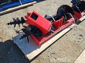 Unused Captok Hydraulic Auger Drive & 3 Augers to suit Skidsteer Loader  - picture1' - Click to enlarge