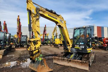 2021 YANMAR VIO80-1 8T EXCAVATOR (M722) WITH T ILT HITCH, BUCKETS, RAIL SPEC AND 2265 HOURS