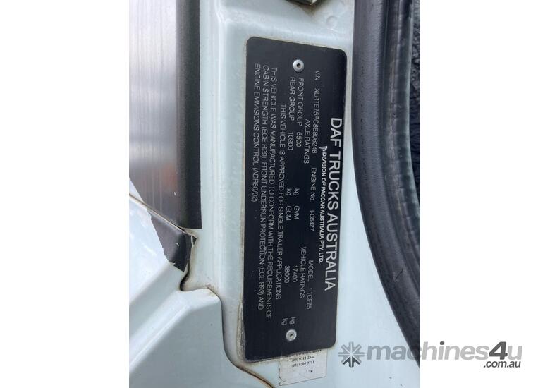 2008 DAF CF7585 Table Top