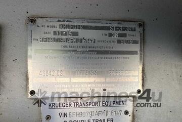 2015 Krueger ST-3-38 Tri Axle Flat Top Curtainsider A Trailer