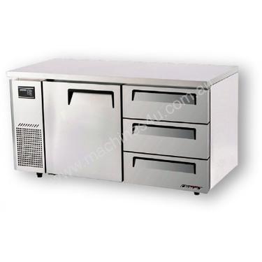 Turbo Air KUF15-3D-3 Drawer Under Counter Side Prep Table Freezer