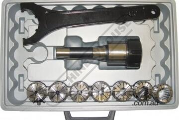 R8 x ER40 Collet & Chuck Set - 9 Piece Collet Range 5 - 25mm 