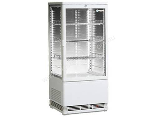 ICS Venice Four Sided Glass Refrigerated Display in White - Bench Top