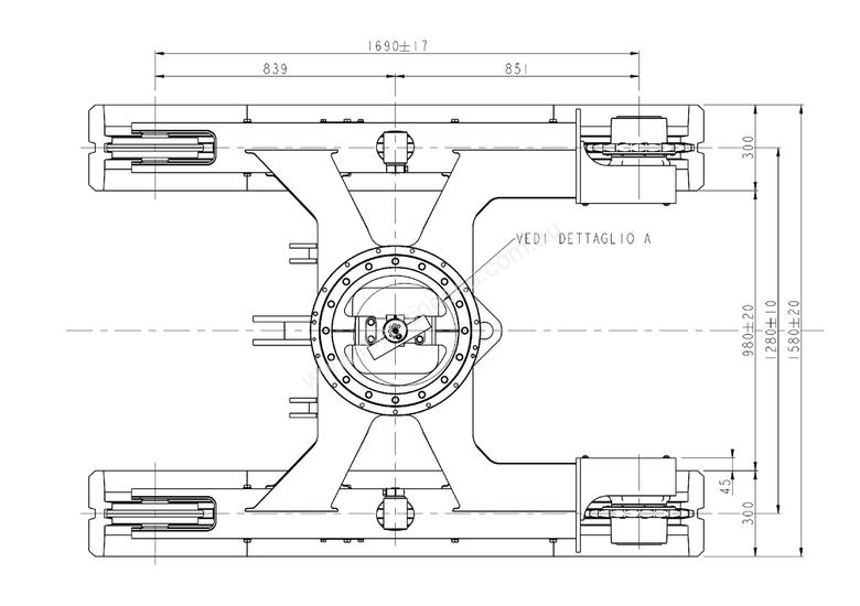 caption NEW SAMPIERANA 4T FIXED EXCAVATOR TRACK UNDERCARRIAGE