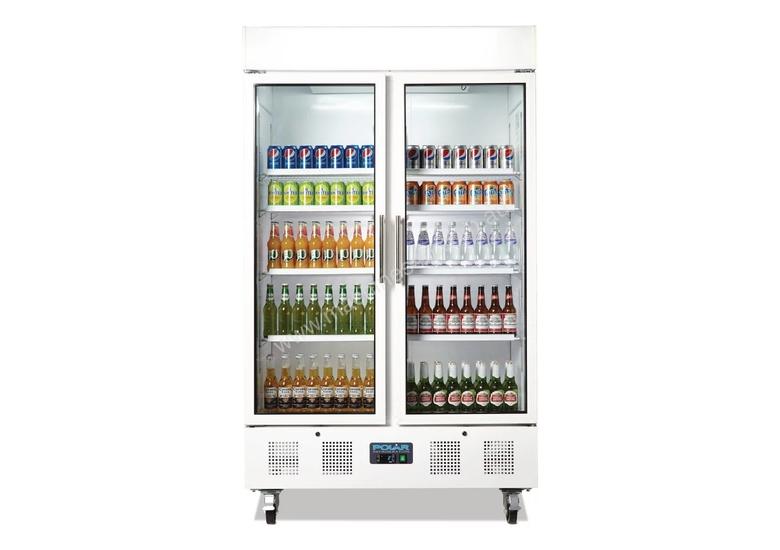 caption Polar CD984-A - Upright Display Chiller 944Ltr Double Door Fridge