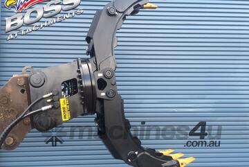 BOSS Hydraulic Rotating Demolition/Stone Grapple Suitable for 7T+ Excavators