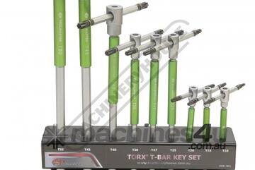 Torx Key Set with T-Bar Handle T10 - T50 9 Piece Set