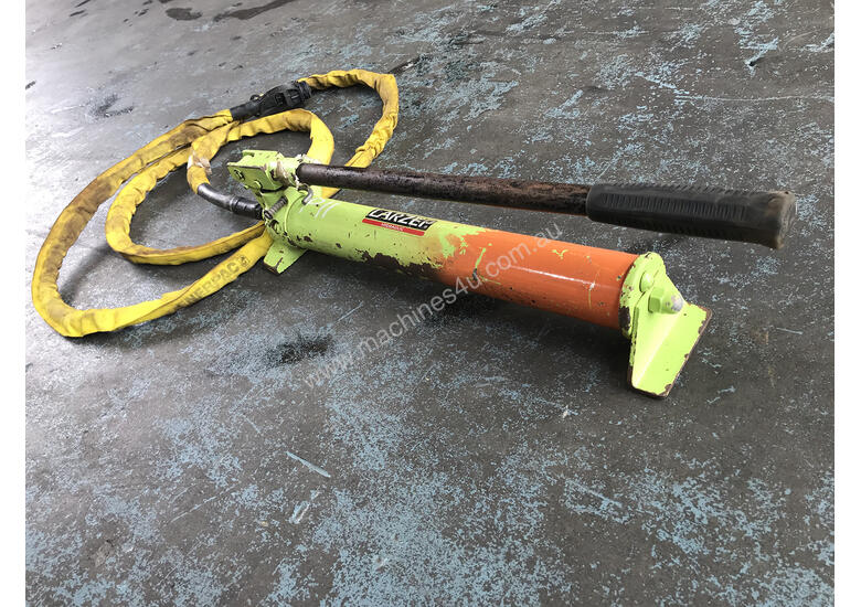 Used Larzep Larzep Hydraulic Porta Power Hand Pump with Hose Model