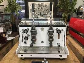 ASTORIA RAPALLO 2 GROUP WHITE LEVER ESPRESSO COFFEE MACHINE - picture0' - Click to enlarge