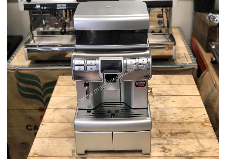 Click to view full size photos SAECO AULIKA SILVER FULLY AUTOMATIC COFFEE MACHINE
