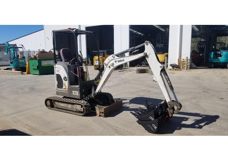 caption Bobcat E20 Mini Excavator