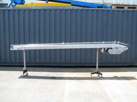 Stainless Steel Motorised Belt Conveyor - 4.1m long - picture0' - Click to enlarge