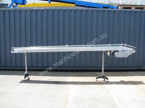 Stainless Steel Motorised Belt Conveyor - 4.1m long