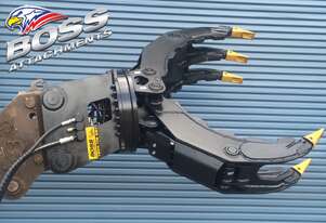 BOSS Hydraulic Rotating Demolition/Stone Grapples Suitable for 12T+ Excavators
