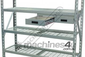 RSS-4WS Industrial Steel Shelving Plus 2 Drawer Unit Package Deal 364kg Shelf Load Capacity 1955 x 6
