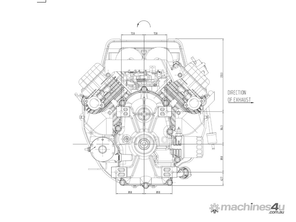 Buy New Thornado THORNADO 25HP VERTICAL SHAFT PETROL ENGINE V TWIN