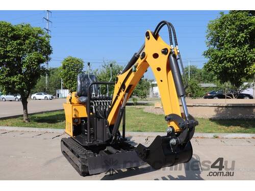 caption Mini Excavator 0.8T with 8 Attachments: Limited Time Offer!