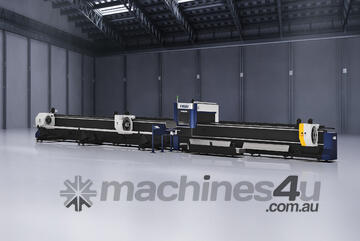 HSG TX9036 12kW Tube Fiber Laser Cutting Machine | 3+1 Twin-chuck