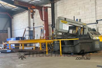 Band saw with electric conveyors