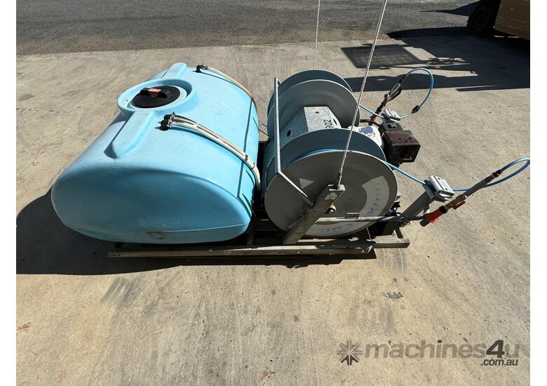 caption Quikcorp Quikspray 600 Litre Twin Reel Remote Control Weed Spray Unit. Ex Council.
