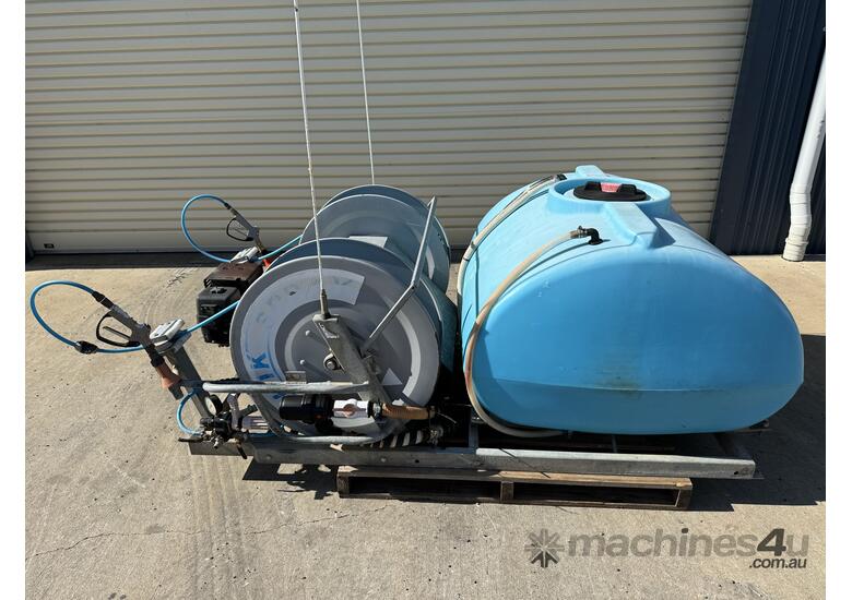 caption Quikcorp Quikspray 600 Litre Twin Reel Remote Control Weed Spray Unit. Ex Council.