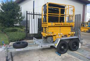 Used Haulotte Optimum 8 19ft scissor lift Plus New Galvanised Trailer Combo