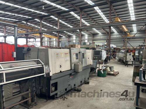 Slant bed lathe