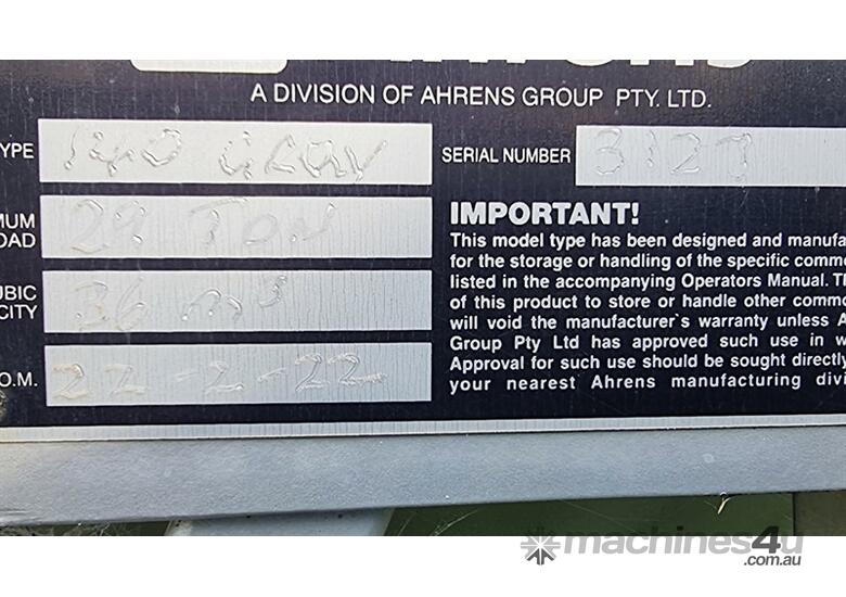 2022 Ahrens 29T Field Bin #1