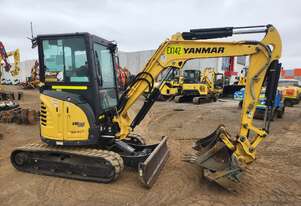 2022 YANMAR VIO35-6 EXCAVATOR (EX142) WITH A/C CAB, HITCH, BUCKETS, CIVIL SPEC AND 1505 HOURS