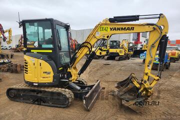 2022 YANMAR VIO35-6 EXCAVATOR (EX142) WITH A/C CAB, HITCH, BUCKETS, CIVIL SPEC AND 1505 HOURS