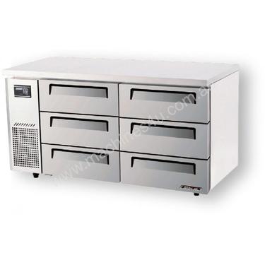 Turbo Air KUF15-3D-6 Drawer Under Counter Side Prep Table Freezer