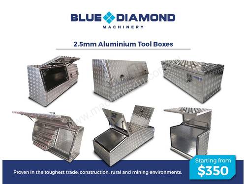 Aluminium 2.5mm Tool Boxes – 1210mm - 1770mm 
