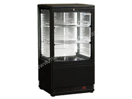 ICS Venice Joey Four Sided Glass Refrigerated Display in Black-Bench Top