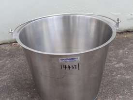 Stainless Steel Tapered Bucket - picture1' - Click to enlarge