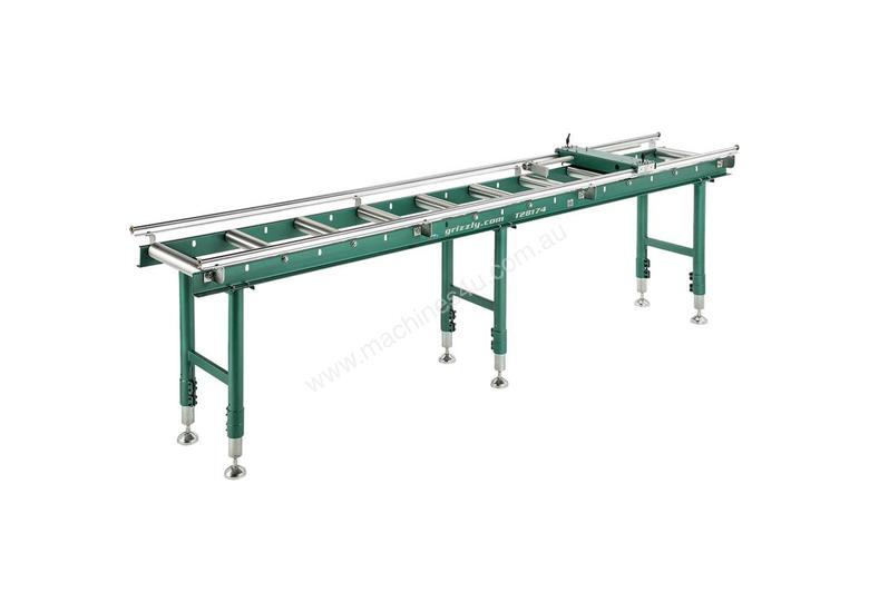 caption Calibrated Deluxe Length Stop Roller Conveyor Kit, 360mm x 3000mm Linear Measuring System