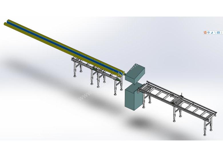 caption Calibrated Deluxe Length Stop Roller Conveyor Kit, 360mm x 3000mm Linear Measuring System