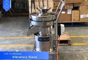 Flamingo 450mm Vibratory Sieve with trolley and lid, Low Noise, All Contact-Parts Stainless Steel!
