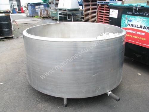 Stainless Steel Tank Vat Milk Food Grade - 1800L