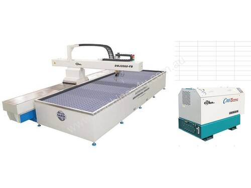3-axis flying arm waterjet cutting machine DWJ-380-2060FB for glass cutting