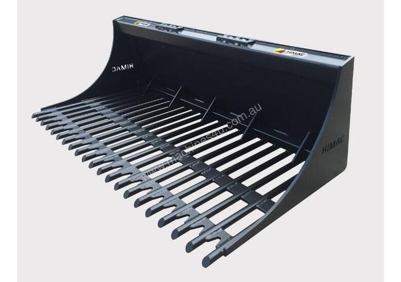 New himac Rock Rake Bucket Skid Steer Buckets in , Listed on Machines4u