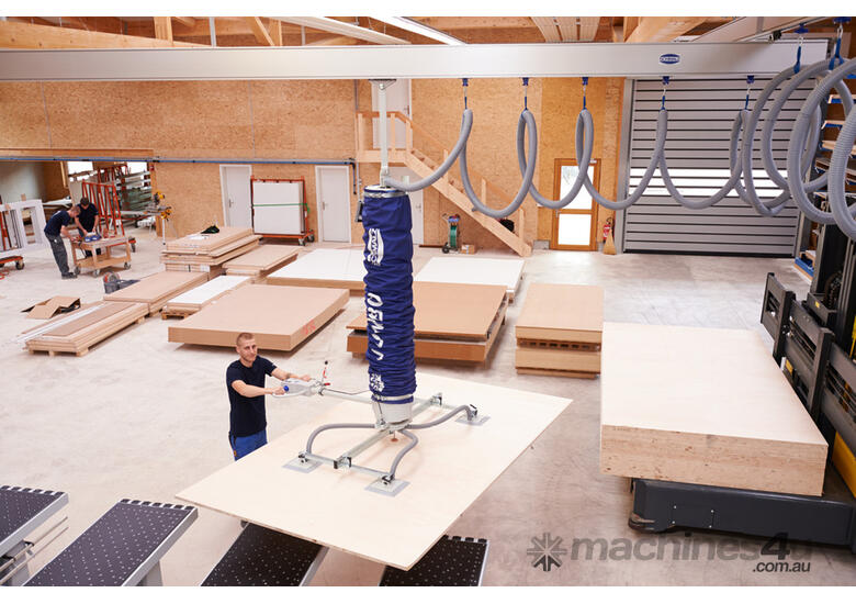 caption Vacuum Lifting of Timber Boards
