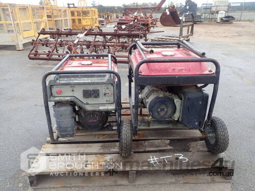 2 X HONDA EG3600CX 3.6KVA PETROL GENERATORS