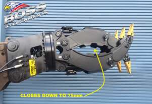 BOSS Hydraulic Rotating Demolition/Stone Grapples Suitable for 5T+ Excavators