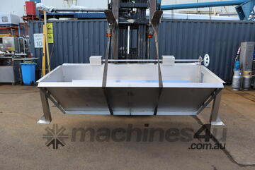 Stainless Steel Hopper Chute - 2515 x 900mm Opening Stainless Steel Hopper Chute - 2515 x 900mm Opening
