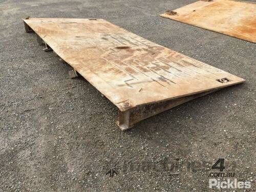 4300mm x 2030mm x 25mm Steel Ramp. Rust Visible