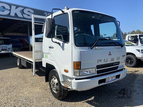 2006 Mitsubishi Fuso FK White Tray Truck 7.5L 4x2